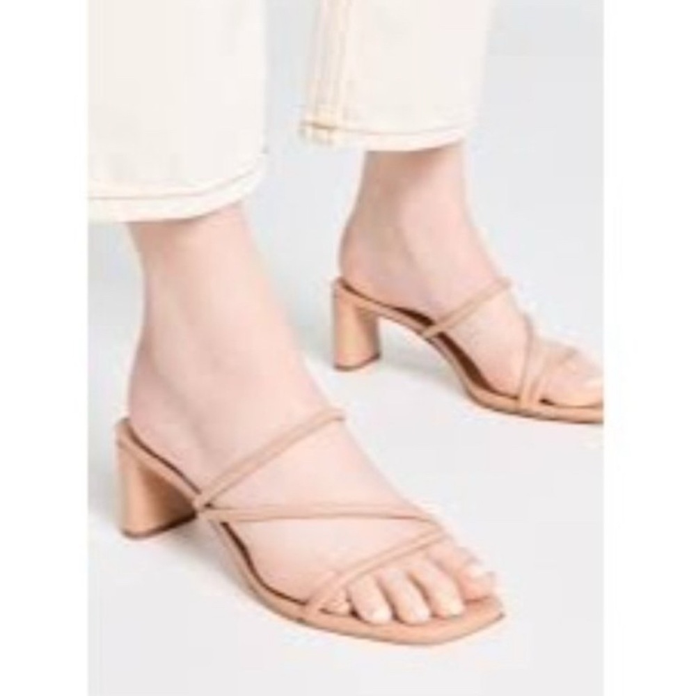 Schutz Chessie Mid Sandal in True Beige - Picture 3 of 9